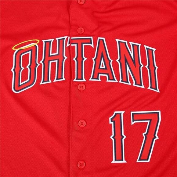 Men's Ohtani Baseball Jersey 17# Shotime Hipster Hip Hop Shirts Stitched - Picture 3 of 7